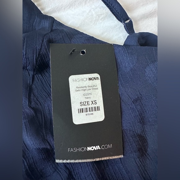 COPY - NWT Fashion Nova Navy Blue High Low Dress - Picture 4 of 7